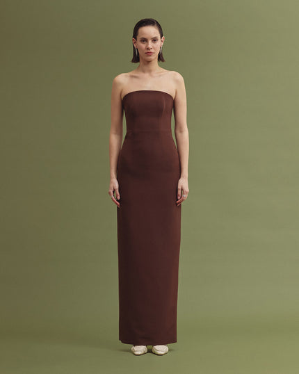 HANA tube dress chocolate