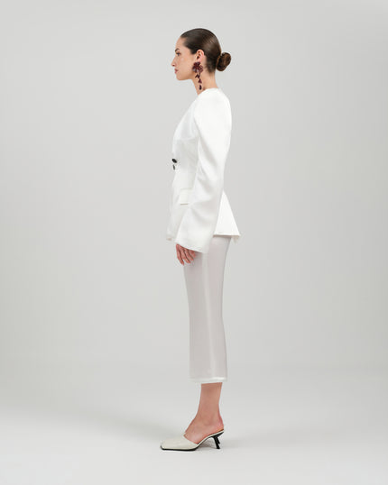 AZERA blazer white satin
