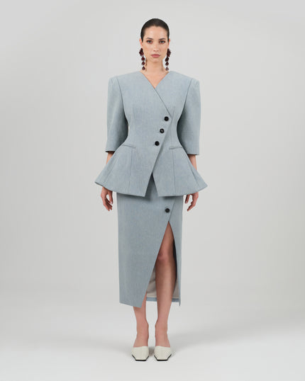NELA blazer washed blue