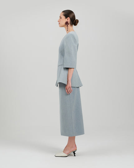 NELA blazer washed blue