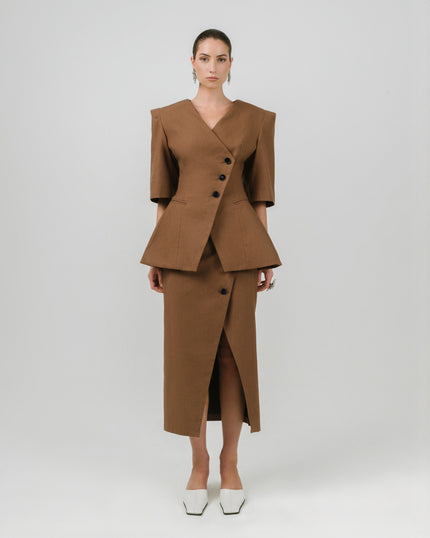 NELA blazer brown