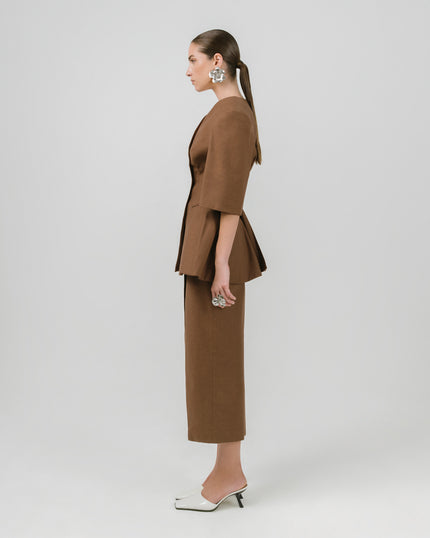 NELA blazer brown